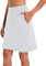 Jhsnjnr Womens Knee Length Skirt with Inner Shorts Pockets Athletic Running Sports Active Skorts White