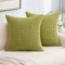 MIULEE 2er Set Kissenbezug Kordsamt Dekokissen Kissenbezüge Sofakissen Dekorativ Couchkissen Zierkissen Kissenhülle Moderne Bezug Weich für Sofa Wohnzimmer Schlafzimmer 50x50 cm Gras Grün