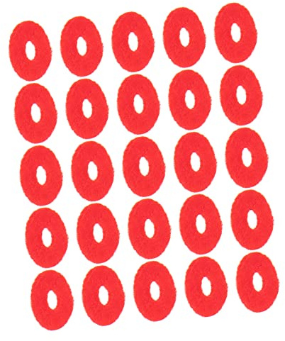 Supvox 90 Stück Filzscheiben zum Nivellieren der Klavierschlüsselbalance aus Filz Rot Kompatibel als Tastatur Ausgleichsscheiben für Klavierreparatur und Balance Frontschienen
