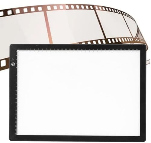 A4-Diabetrachter, Negativbetrachter, Ultraflaches Lichtpad, Hintergrundbeleuchtung mit 3 Helligkeitsmodi, USB-betriebene Lichtbox Zum Scannen von Filmnegativen und Alten Dias