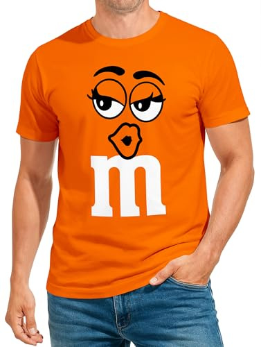 MoonWorks® Herren T-Shirt Fasching Karneval M Aufdruck Gruppenkostüm Verkleidung Last Minute Faschingskostüme Männer Funshirt