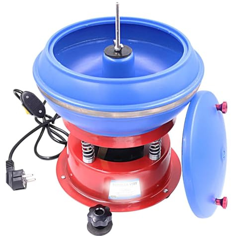 8 inchVibratory Tumbler Polisher, Sleeve Polisher, Vibration Tumbler Vibration polishing Machine, for Grinding and polishing workpiece Surfaces, Jewelry Accessories