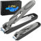 Coupe-ongles pour hommes et femmes avec collecteur - 2 Pack de grands petits coupe-ongles anti-éclaboussures pour ongles de mains et d'orteils