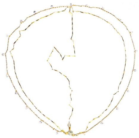 Mocoocouture Elegante Stirnkette Brautschmuck Hochzeit Kopfschmuck Stilvoller Haarschmuck Indischer Schmuck Stirnband Damen Kopfschmuck
