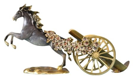YIORYO Horse Wine Bottle Holder, Wine Rack Deer Ornaments Single Bottle Holder Stand Wine Cabinet Brass for Living Room Home Décor Gifts