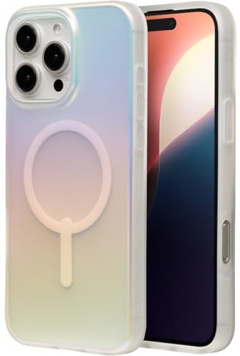 ZAGG Milan Snap, Graphen-verstärkte Hülle für iPhone 16 Pro Max [6.9-Inch], MagSafe-kompatibel, kein Vergilben, schlankes Design, sicherer Griff, modisch, stoßfest, Rückabdeckung (Irisierend)