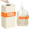 Lifewit contenedor de 100L para recogida de botellas con tapa, almacenamiento de botellas vacías y vidrio, colector de botellas con agujero, bolsa para cocina o sala de almacenamiento, Blanco
