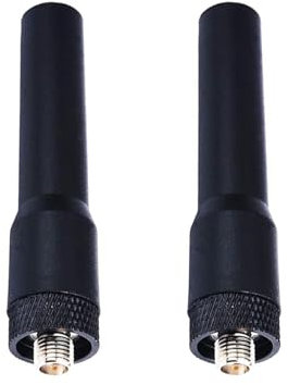 KS K-STORM Antenna radio tozza in silicone a doppia banda VHF/UHF 144/430Mhz SMA-F compatibile con radio Kenwood Walkie Talkie (2 confezioni)
