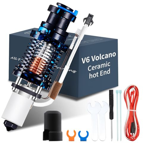 SAPLUSREPRAP V6 Volcano Hotend Keramik Ganzmetall für Voron 2.4 Druckkopf | Schnelle Erwärmung, hohe Leistung, Prusa I3 MK3 MK3S DDB Titan Extruder V6 Volcano Druckkopf