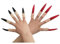Losuya 20pcs Halloween Kostüm Nagel Krallen gefälschte Hexe Fingernagel Pfeil Krallen Ringe Cosplay Nagel Fingerspitzen für Halloween Party Requisiten