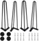Hairpin Legs 4 Stück, 40cm Haarnadel Tischbeine Metall Schwarz Möbelfüße DIY Schrankfüsse mit Bodenschoner, Haarnadelbeine Schreibtischbeine für Esstisch, Couchtisch (40cm 3 Streben)