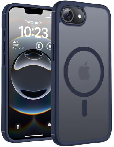 TOCOL für iPhone 16e Hülle, Kompatibel mit MagSafe, Tiefblau | Vollständiger Kameraschutz Handyhülle, Eingebauter Magnetring Case, Militärschutz Stoßfest Kratzfest Haltbarkeit Phone Cover
