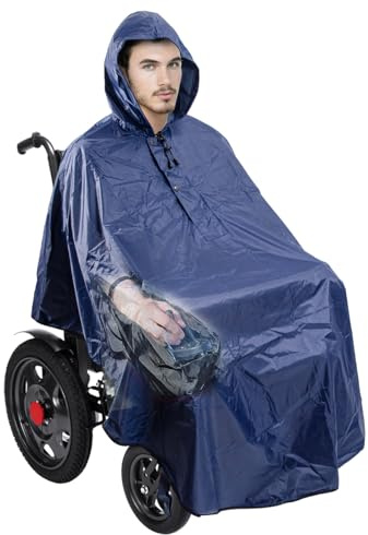 Waterproof Wheelchair Poncho Cover,Windproof Rain Poncho for Wheelchair,Wheelchair Rain Cover,Power Wheelchair Joystick Protector Cover,Electric Wheelchair Control Panel Cover,Wheelchair Accessories