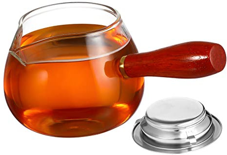 LIGIGWASH Vidrio con Infusor de Madera Oficina Hogar Taza de Resistente