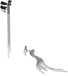 Purelei® Allure Ohrringe Damen – Elegante Statement-Ohrringe mit filigranen Ketten – Edelstahl 14K/18K vergoldet oder Silber – 65 mm lang – Minimalistischer Schmuck (Silver)