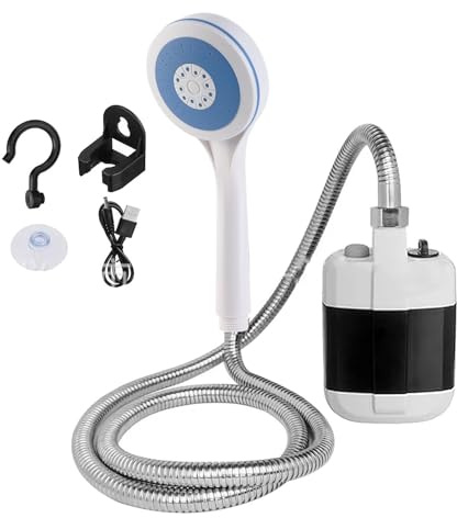 Ghzste Tragbare Dusche Im Freien, 2200 -mAh -Batterie -Camping -Dusche, Elektrische Camping -Duschpumpe, Tragbare Campingschauer Zum Campen, Wandern, Reisen