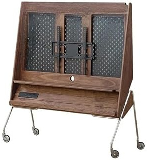 QUSYZD Meuble TV Amovible en Bois Massif de Noyer Noir, Meuble TV Mobile sur roulettes, Meuble TV Mobile, Couleur Unique - Noyer 121 cm,One Color-Walnut 121cm