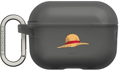 RhinoShield Kopfhörer-Hülle für AirPods Pro 3 - Schwarz | One Piece Fallschutz nach Militärstandard, kabelloses Laden, Karabiner inklusive