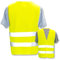 PixiPrints.com Hochwertige Warnweste mit Leuchtstreifen * Farbe: Gelb (3XL/4XL) * Druck: Rücken + rechte Brust * bedruckt mit Name Text Bild Logo Firma * personalisiertes Design selbst gestalten