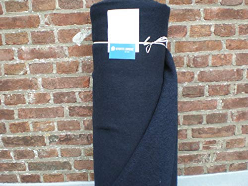 Walkloden Melange Stoff Meterware - Marine