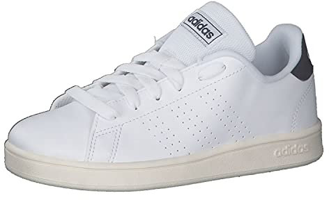 adidas Advantage K, Sneaker Unisex - Bambini e ragazzi, Blanc Bleu Marine Blanc, 38 2/3 EU