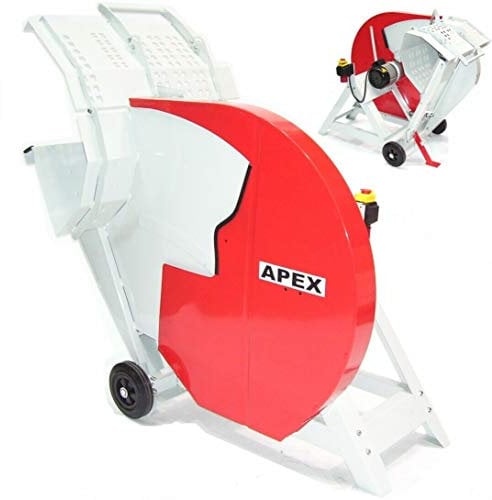 Scie à bascule 7 kW - Scie circulaire - 700 mm - Pour bois de chauffage - Scie radiale 55120 - Lame en carbure - Rallonge de table AWZ
