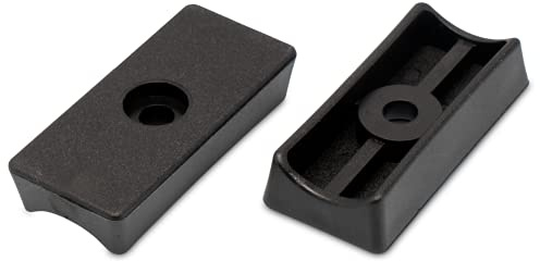 4 Fussstopfen Gleiter Schalengleiter für runde Rohre, Kunststoff, Schwarz (22, 22-25 mm)