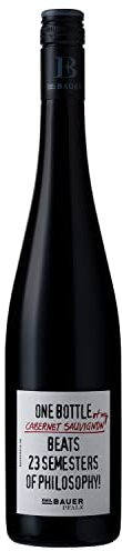 Emil Bauer Cabernet Sauvignon One bottle of my Cabernet Sauvignon beats 23 semesters of philosophy, Trockener Rotwein aus der Pfalz (1 x 0.75l)