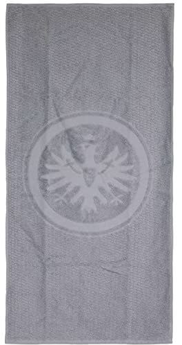 Eintracht Frankfurt Logo Handtuch Duschtuch Badetuch (Handtuch 100 x 50 cm, grau)