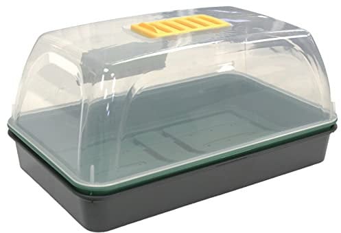 Rammento 38cm Medium Propagation Kit with Seed Tray & Dome Lid | Windowsill Greenhouse, Plastic Propagator for Plants | Indoor Gardening Set