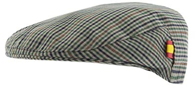 Españolitas Gorra Bandera de España. Fabricación Nacional y Artesanal. Boina (XL, Cuadritos)