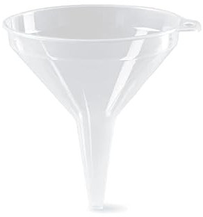 CABLEPELADO - Embudo - cono de trasvase - pipeta - tolva para alimentación - libre de BPA - facil de limpiar - 19 cm (Blanco)