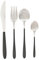 Salter COMBO-8277 32 Piece Cutlery Set, Stainless Steel Tableware Service for 8 People, Includes Knife/Fork/Dessert Spoon/Teaspoon, Modern Design, Cosmos Collection, Grey/Silver