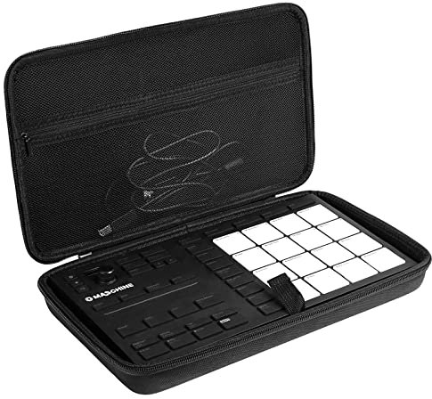 Musiin Hochwertige Hartschalen-Reisetasche aus Samt, kompatibel mit Native Instruments Maschine Mikro MK3 Hülle für Drum Controller und analoges Gerät