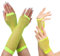 Carnavalife 4pcs Guantes de Rejilla sin Dedos Largos y Cortos Guantes Malla para Niña Mujer Disfraz 80s Ochentero Años 80 Rockero Vintage Retro Neon Discoteca Halloween Carnaval (AMARILLO)