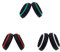 Tiuimk Capuchons universels non lumineux à double couleur pour manettes PS4/PS3/PS2 - Blanc, rouge, vert