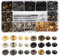 Kit di 120 bottoni a pressione in metallo da 12 mm con strumento di fissaggio, resistenti senza cuciture, ideali per rivetti in pelle, jeans, tela, artigianato fai da te, 6 colori