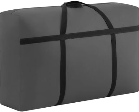 120L Grande Bolsa de Almacenamiento, Impermeable Bolsa de Transporte con Asa, Gran Bajo la Cama Almacenaje Bolsa, Bolsa Mudanza Viaje para Ropa de Cama Edredones y Almohadas Organizador (Gris)