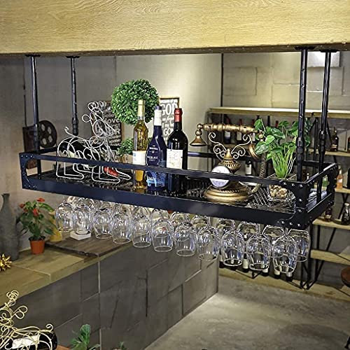 SCIAZA , Portabicchieri da vino sospeso a vento industriale, portabicchieri capovolto, portabicchieri sospeso, facile da installare Efficency