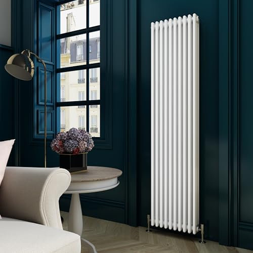 ELEGANT Radiator Traditional Column 1800 x 470 mm Horizontal Designer Radiator Central Heating with White Triple Column