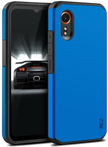 BEZ Cover per Xcover 7, Custodia Compatibile con Samsung Galaxy Xcover 7 Rigida Protettiva con Impact [Antiurto, Assorbimento-Urto] Bumper Protezione da Cadute e Urti Posteriore, Blu