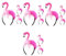 Vaguelly 12 Stk Flamingo-Stirnband kinder haarschmuck faschingskostüm Tierförmiges Stirnband Kopfbedeckungen für Damen Kleidung Party-Kopfschmuck Plüsch-Stirnband Pop schmücken Klauenclip