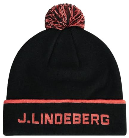 J.Lindeberg Herren Streifen Jacquard warm Golf Bobble Hat Beanie-Mütze