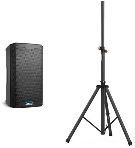 Alto Professional TS410 Altavoz PA Activo de 2000W 10 con Mezclador de 3 Canales & Audibax Neo 131 Plus - Soporte Profesional para Altavoces - Trípode de Aluminio para Altavoces