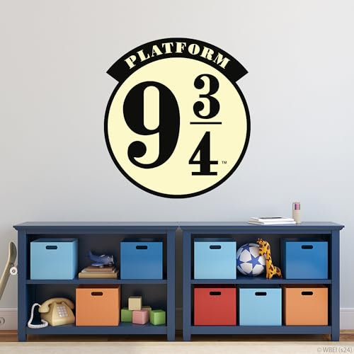 Harry Potter Wall Sticker – Platform 9 3/4 Station Sign Wall Decal Wizarding World Art (60cm Height x 50cm Width)