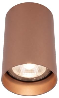 Licht-Erlebnisse Deckenspot Metall in Kupfer Küche Flur Badezimmer 5,5 cm rund GU10 bis 10 W Aufputz akzentuiert klein dekorativ eleganter Deckenstrahler Bad ILASET
