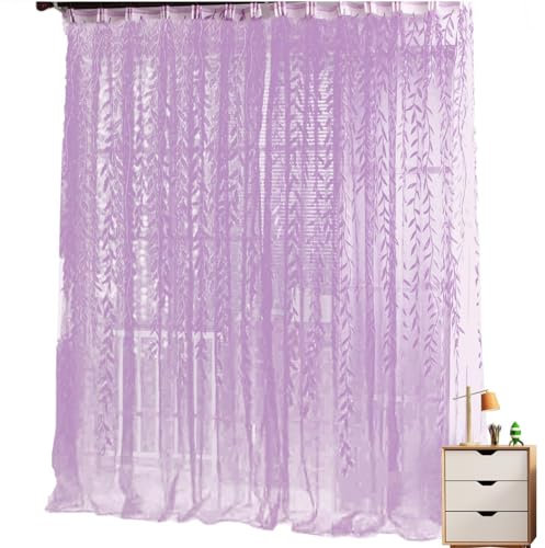 Yiurse Ivy Pretty Curtains | Cute and Smooth Window Curtains | Curtains & Drapes for Kids Living Room Bedroom Window Door Balcony