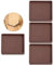 4 PCS 3.5inch Square Rubber Furniture Caster Cups, Non Slip Furniture Pads, Furniture Coasters For Hardwood Floors, Chair Leg Protectors for Bed, Cabinet, Sofa, Chair, Table, Piano (Brown)