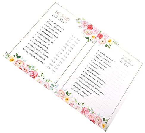 Hochzeitsspielkarten Frage Antwort 20 Stück aus Papier