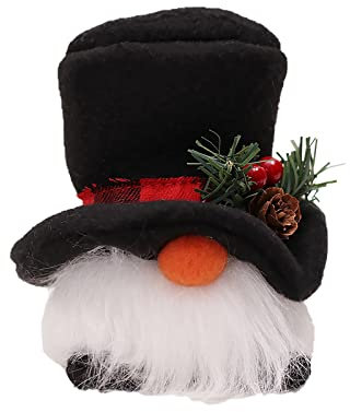 Christmas Tree Topper Swedish Tomte Gnome Christmas Ornaments Santa Gnomes Plush Scandinavian Christmas Decorations Holiday Home with Plaid Hat